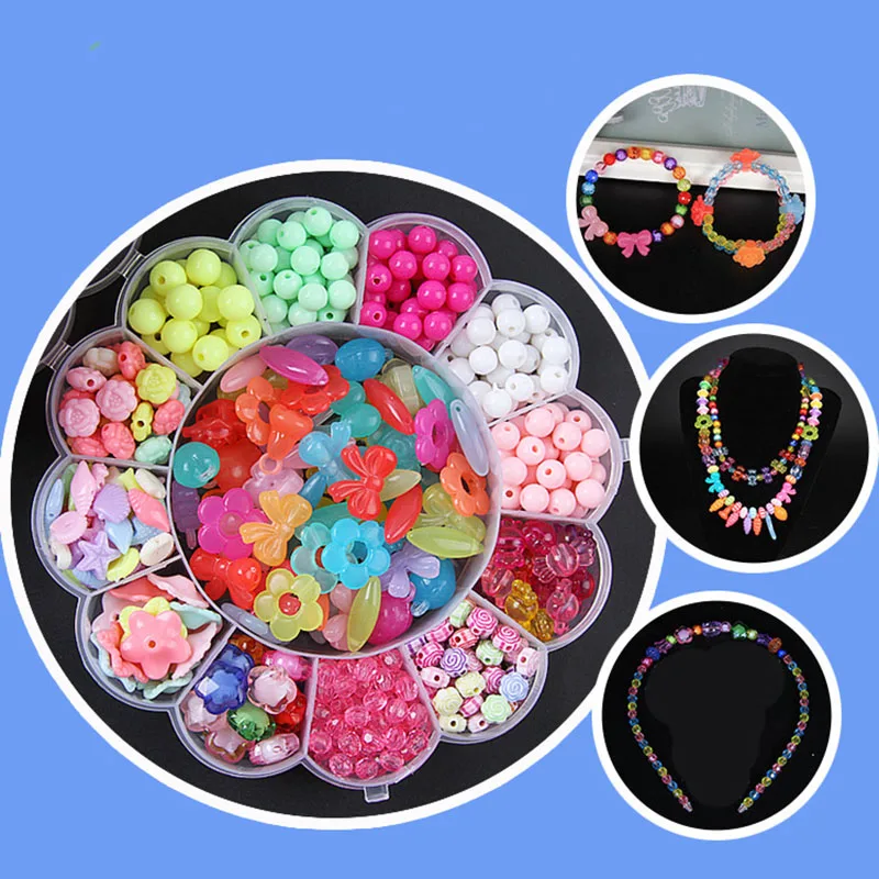 Горячая продажа DIY акриловые бусины набор детский браслет ожерелье ювелирные