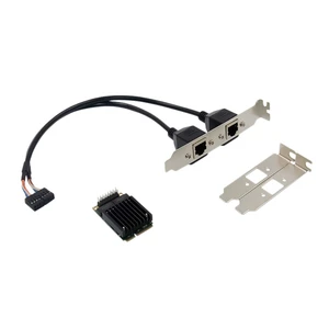 ethernet adapter 82583v chip mini pcie to dual port gigabit server network card for desktop computer laptop free global shipping