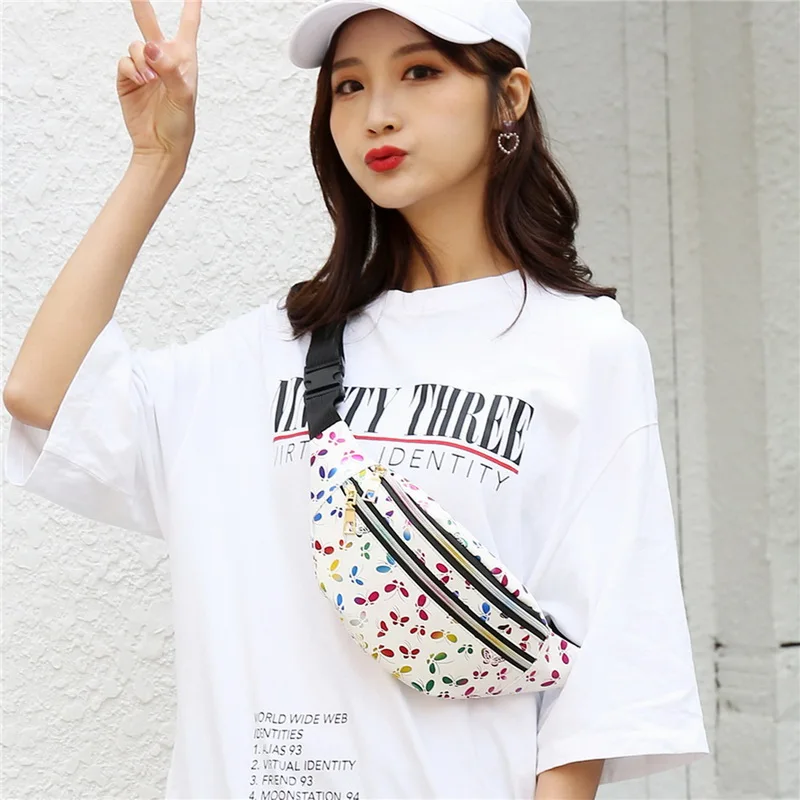 

New Printed Waist Bag Women's Fanny Pack Women's Small Handbag Colorful Girls Bum Bag Travel Sports Belt Pouch For Phone Purse