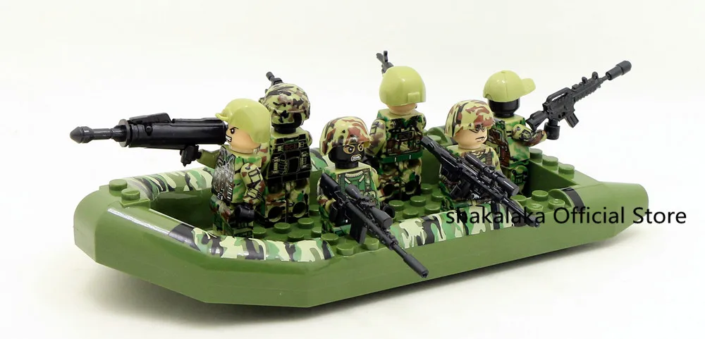 6 шт. костюм Ghillie Военная камуфляжная армия солдат спецназа военный ОМОН DIY строительные блоки Фигура развивающие игрушки подарок для мальчиков
