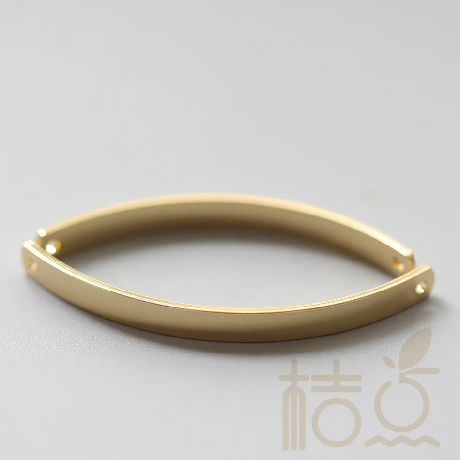 Твердая латунь основание изогнутый прямоугольный разъем 45 8x4 3 мм (3936C)|Ювелирная