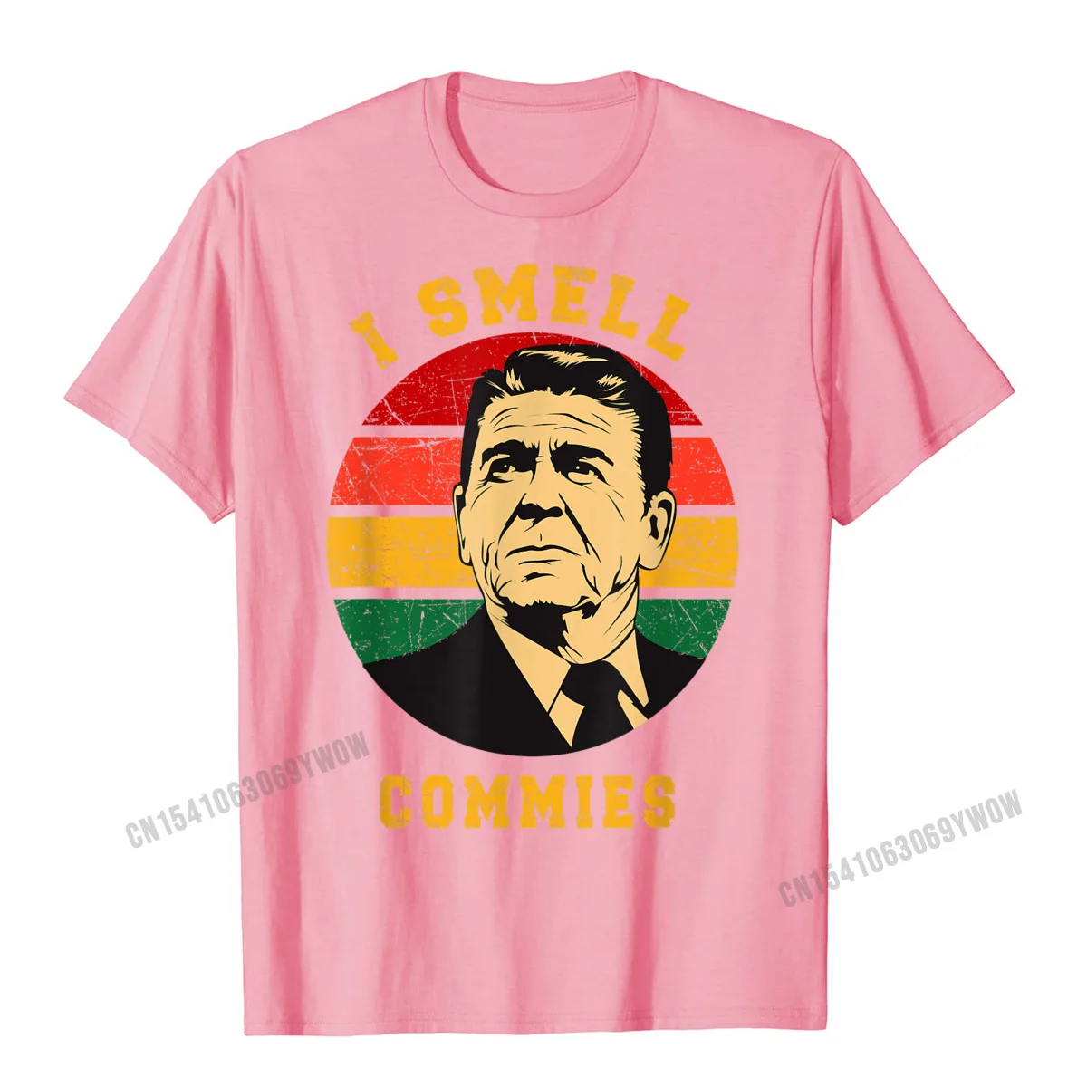 Забавная винтажная художественная Ретро футболка I Smell Commies Ronald Reagan мужские