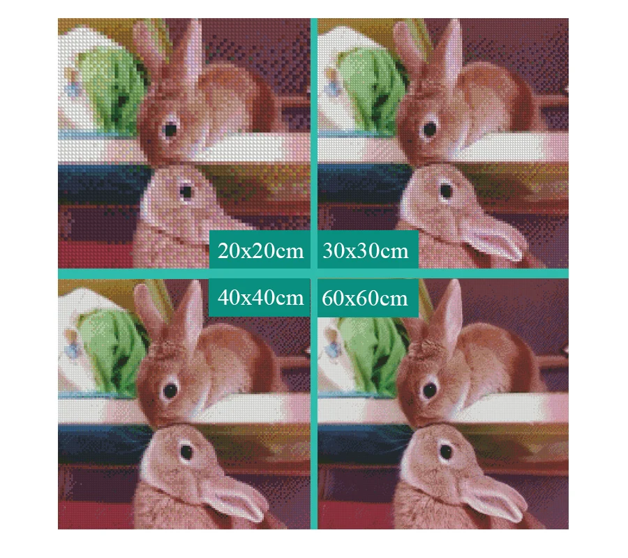 5D алмазная картина животное &quotмилый кролик пара&quot полная круглая Алмазная