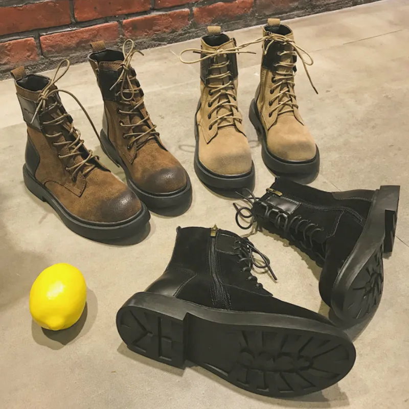 Женские ботинки в стиле ретро дышащие спортивные высокие с высоким берцем