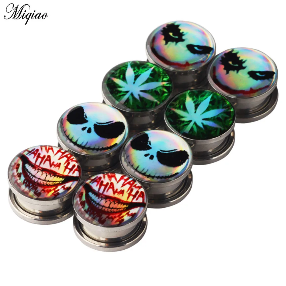 Miqiao 2 шт из нержавеющей стали расширитель уха в стиле Панк съемный