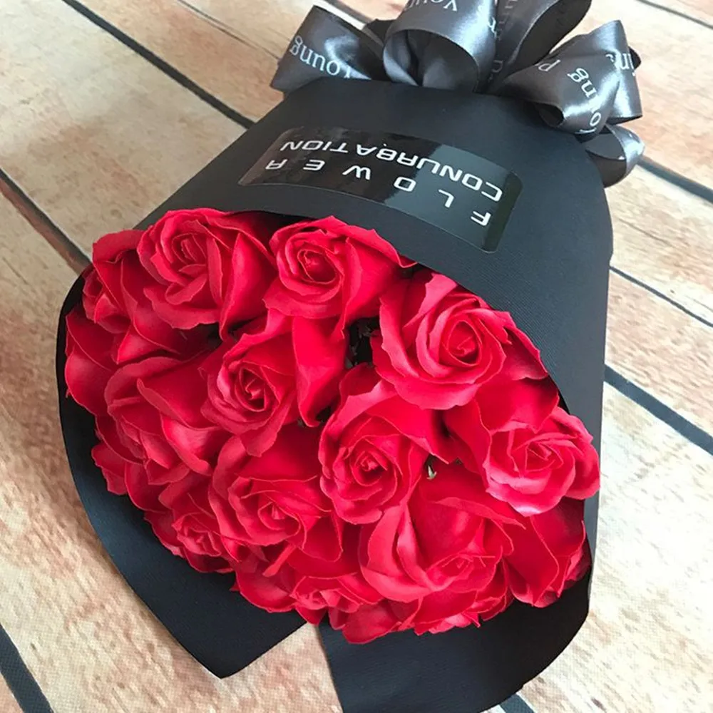 20 шт. мыльные цветы Роза ручной работы Корейская посылка букет цветов подарки на