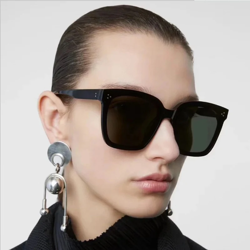 Женские и мужские солнцезащитные очки FEISHINI квадратные в стиле ретро с