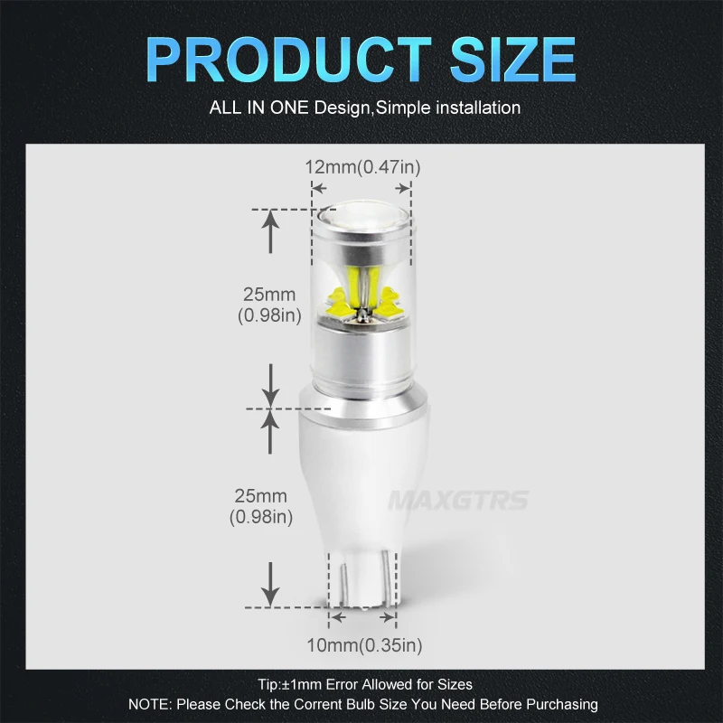 2 шт. Автомобильные светодиодные лампы высокой мощности T15 912 921 W16W 30 Вт|bulbs for car|bulb