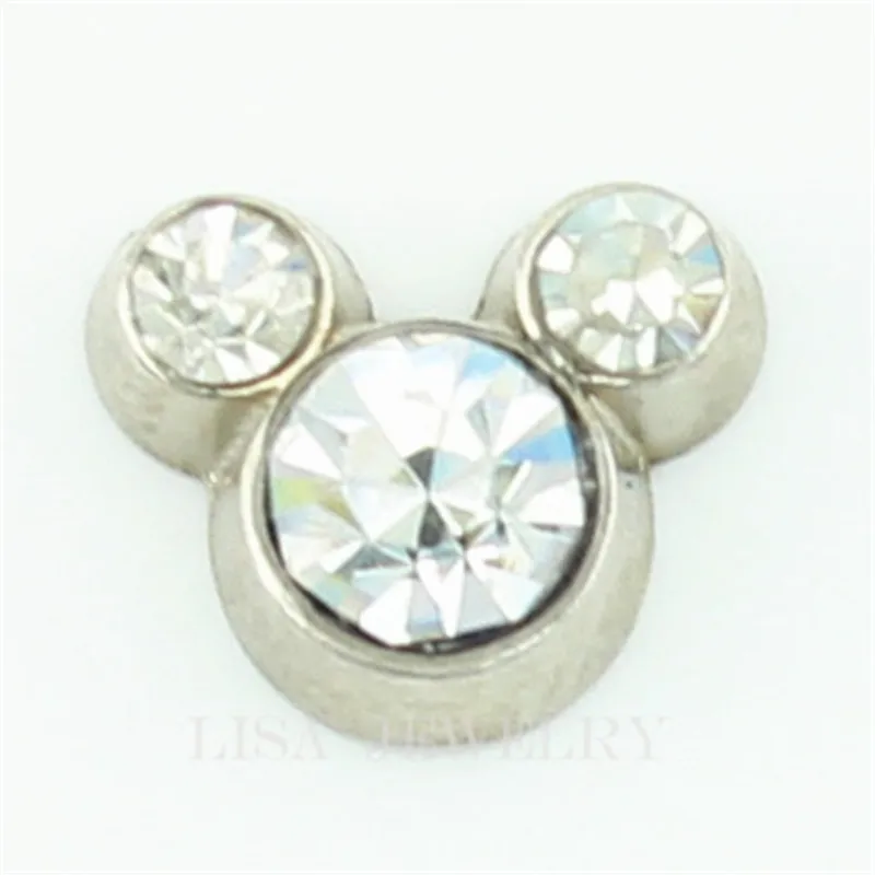 10 шт./лот Апрельский камень талисман Микки Плавающий Шарм военные плавающие