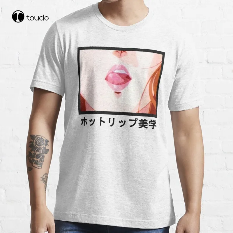 

Waifu Material Hot Lips Aesthetic ~ Translation Anime Manga Vaporwave Hentai Shirt Sexy Pink Hot Lips T-Shirt Tee Shirt