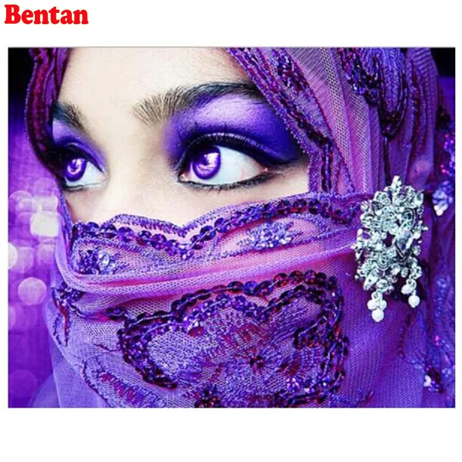 5d diy Алмазная вышивка красота загадочные глаза алмазная живопись наклейки для