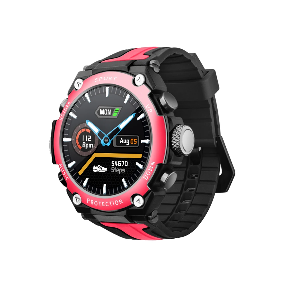 DK10 Bluetooth music smart watch altitude diving IP68 waterproof heart rate fitness sports weather for Android IOS | Электроника