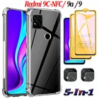чехол на redmi 9с nfc чехлы + стекло для Xiaomi Redmi 9c силиконовый redmi 9 чехол 360 Redmi9 Redmi 9a 9c чехол редми 9c нфс