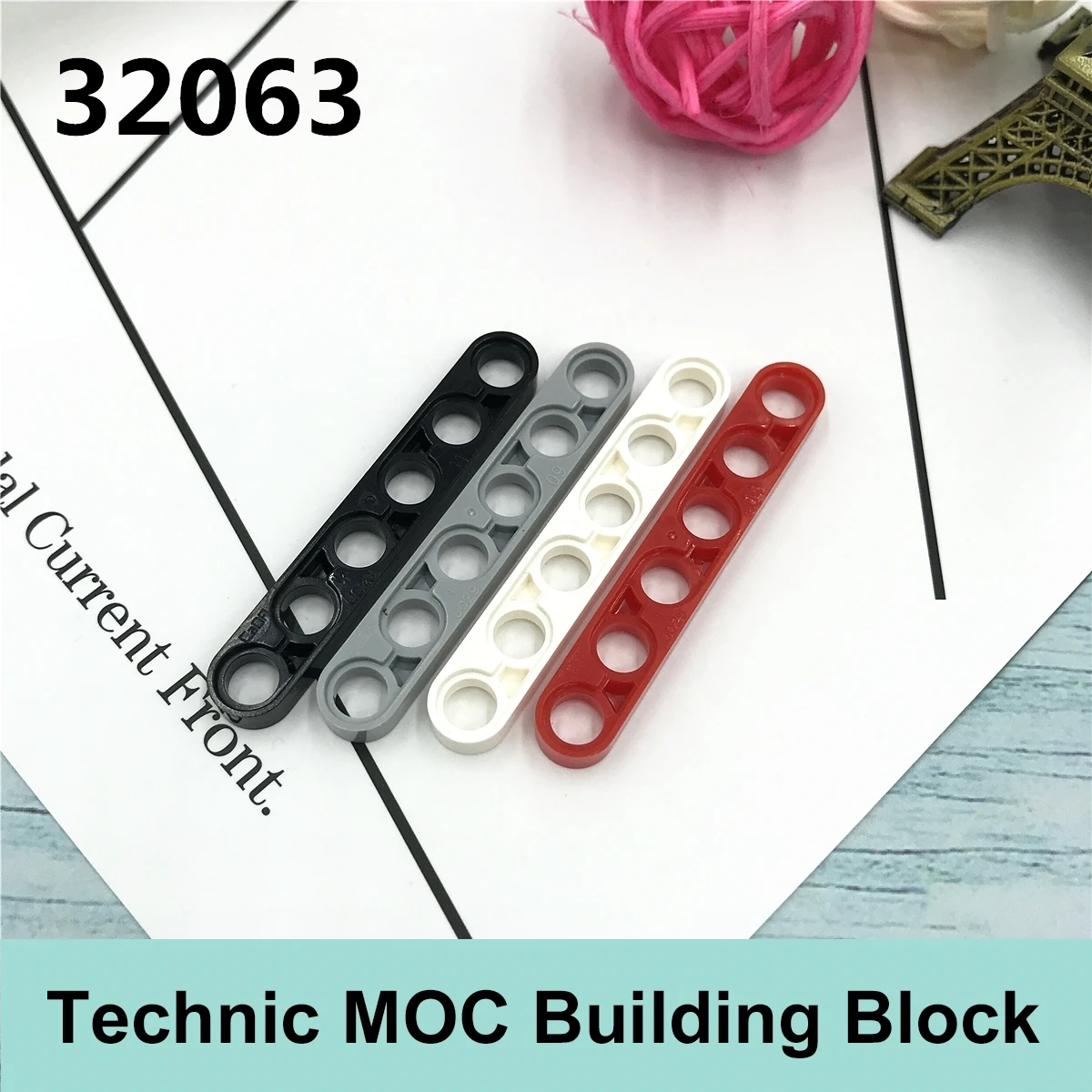 

10PCS Technology building block parts compatible with Major Brand technology MOC parts 32063 1x6 thin beam