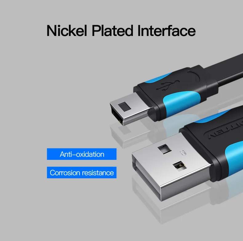 Vention Mini USB кабель мини-usb к USB кабель для быстрой передачи данных для MP3 MP4 плеера Автомобильный видеорегистратор gps цифровая камера HDD Mini USB 1 м 2 м