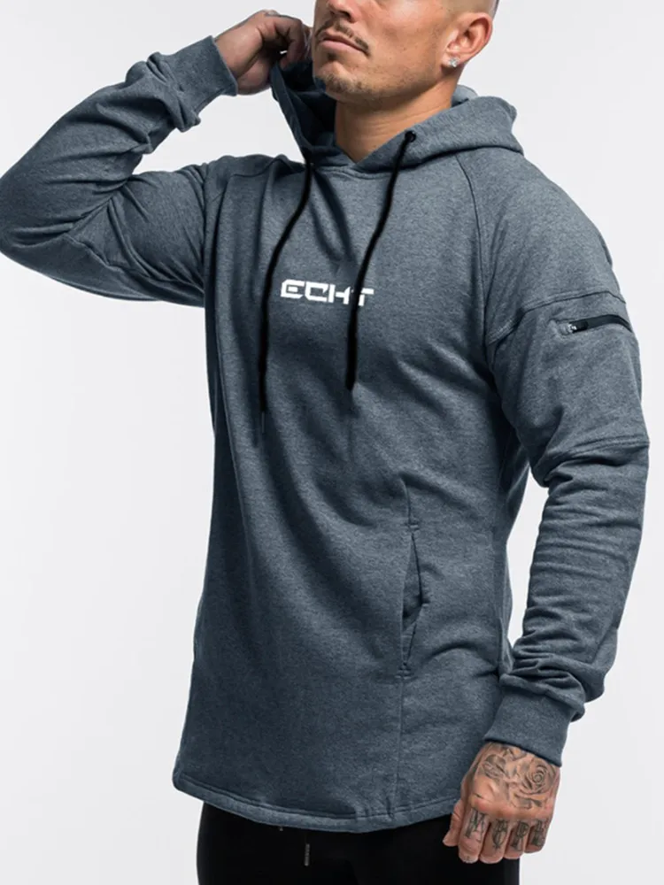 Толстовка мужская с длинным рукавом Повседневная модная брендовая однотонная