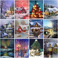 5d diy snow diamond painting kit set full square drill diamond embroidery mosaic cross stitch home decoration new year gift