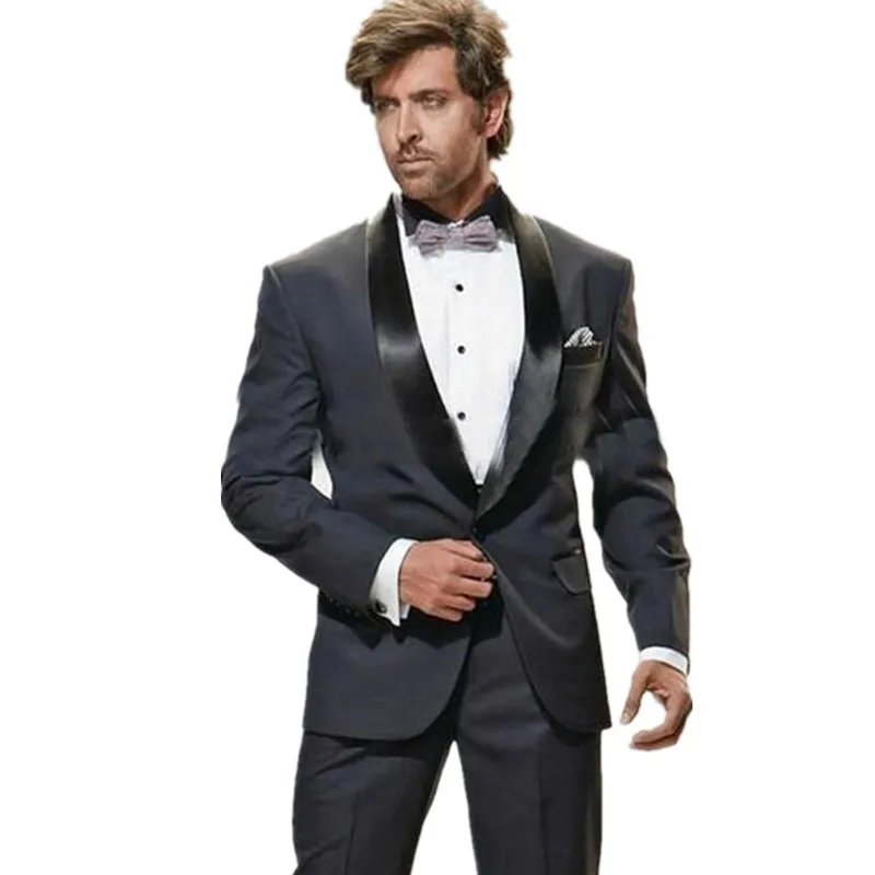 

Genuine new style groom men's suit two shawl lapel three pockets morning party clothing (jacket + pants) custom made