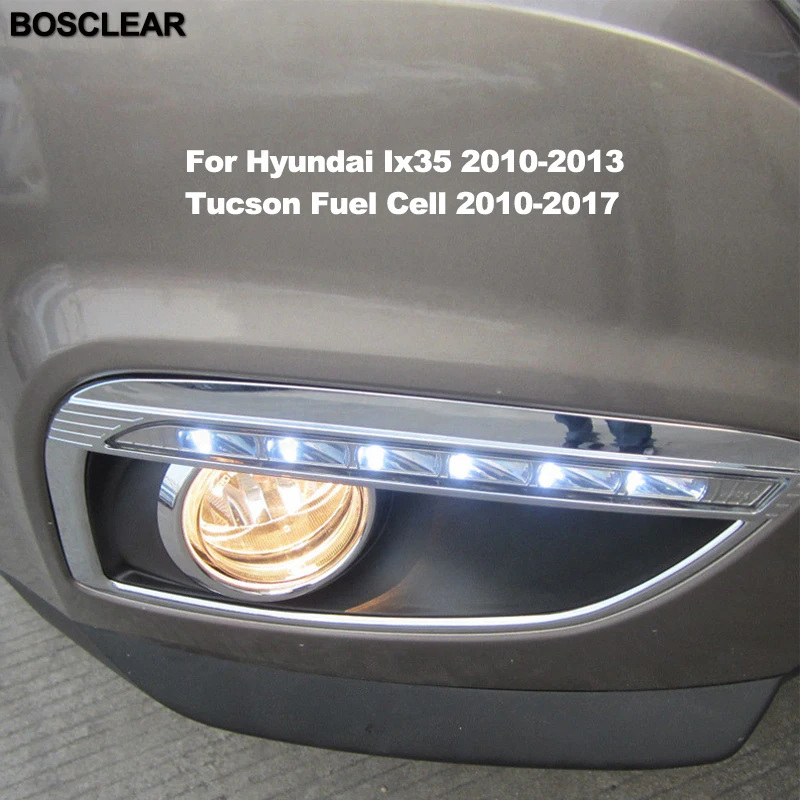 2X светодиодный DRL Дневной ходовой огонь и светильник s противотуманная фара