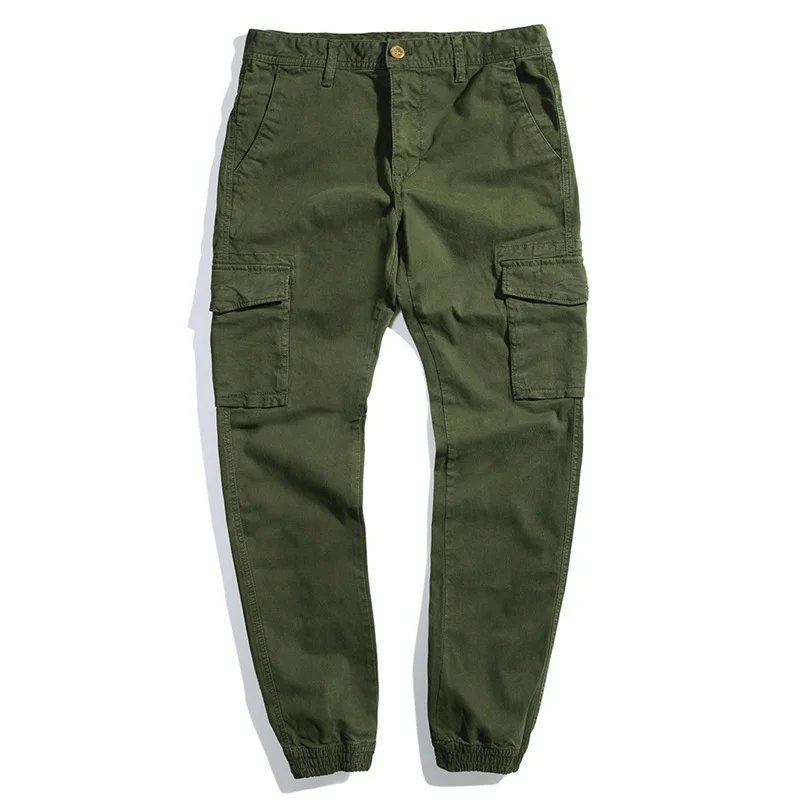 Брюки-карго мужские эластичные с несколькими карманами весна-лето 2020 - купить по
