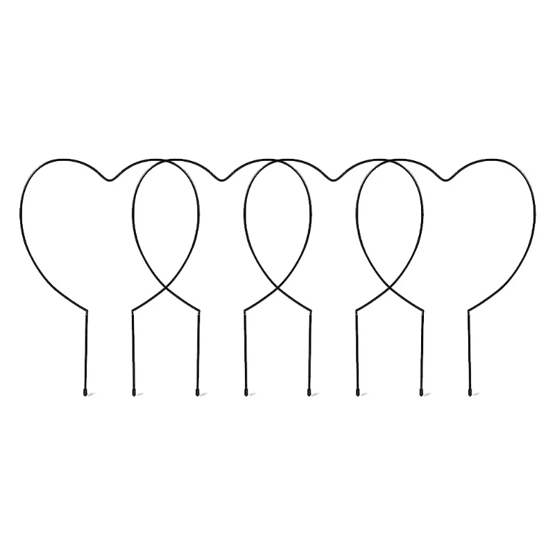 

8Pcs Black Iron Garden Trellis for Climbing Plants Rust Free Vine Plant Metal Support Wire with Black Coating Decor