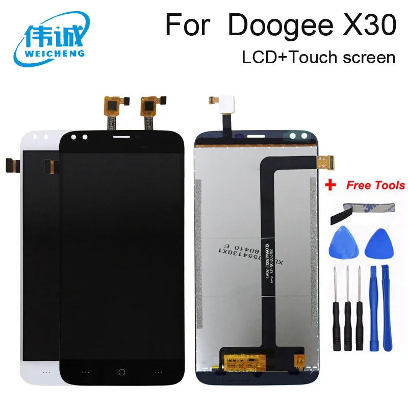 Сменный сенсорный ЖК-экран WEICHENG Для Doogee X30 5 дюйма 100% испытано с цифровым