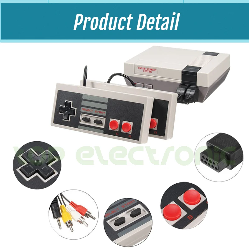 Handheld Retro Video Game Console Mini TV Built-in Classic 620 NES Games Support Output Family Player Child Gift | Электроника