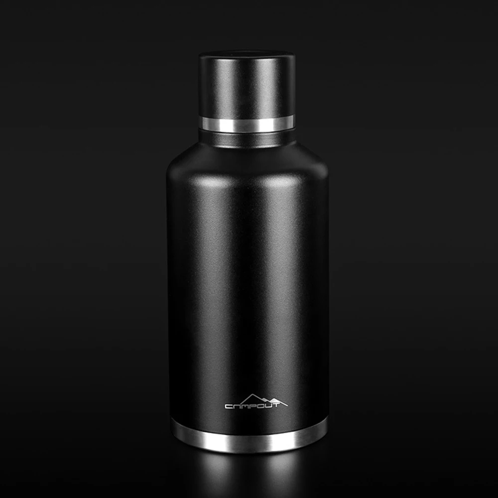 

2L Vacuum Insulated Stainless Steel Water Bottle with Carry Bag Pouch for Camping Hiking Backpacking Picnic