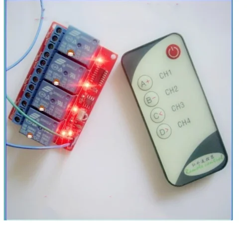 12V 4-channel Infrared Control / IR Relay Module Remote | Электроника