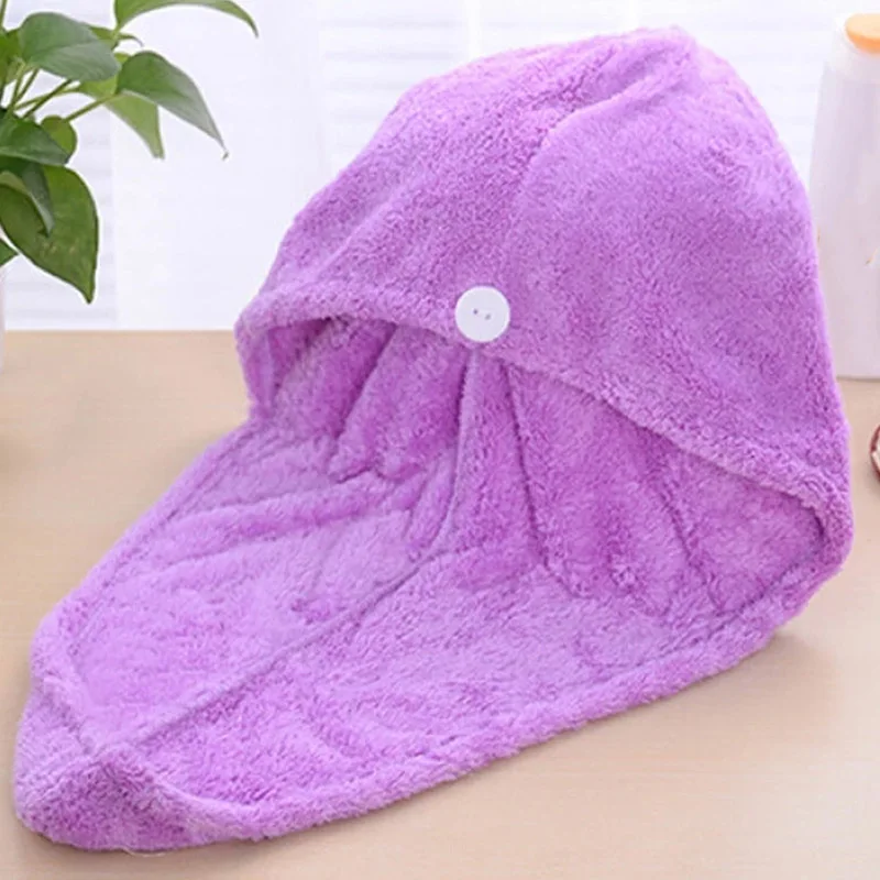 

Womens Hair Drying Towel Coral Velvet Makeup Cosmetics Cap Lady Girl Quick Dry Bath Head Wrap Hat Bathing Tool JAN88