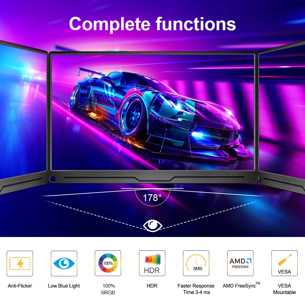 UPERFECT 4K 15 6 портативный монитор IPS WLCD экран 3840x2160 UHD для ПК компьютера ноутбука