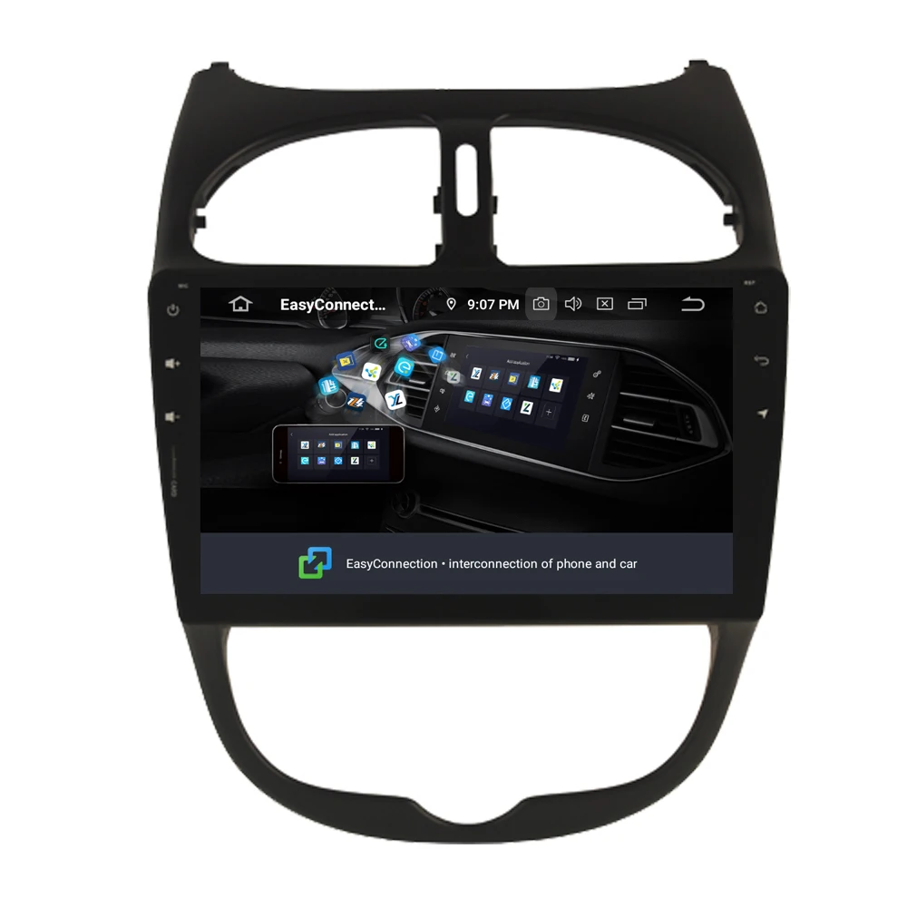 RoverOne автомобильный мультимедийный плеер для Peugeot 206 206CC 206SW Android 10 4G + 64G