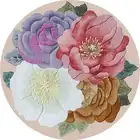 Круглый нескользящий напольный коврик с 3D-принтом 