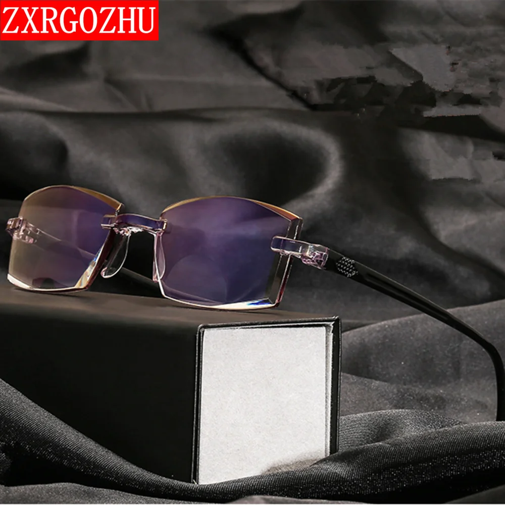 Очки для чтения без оправы мужчин и женщин роскошные ультралегкие деловые с