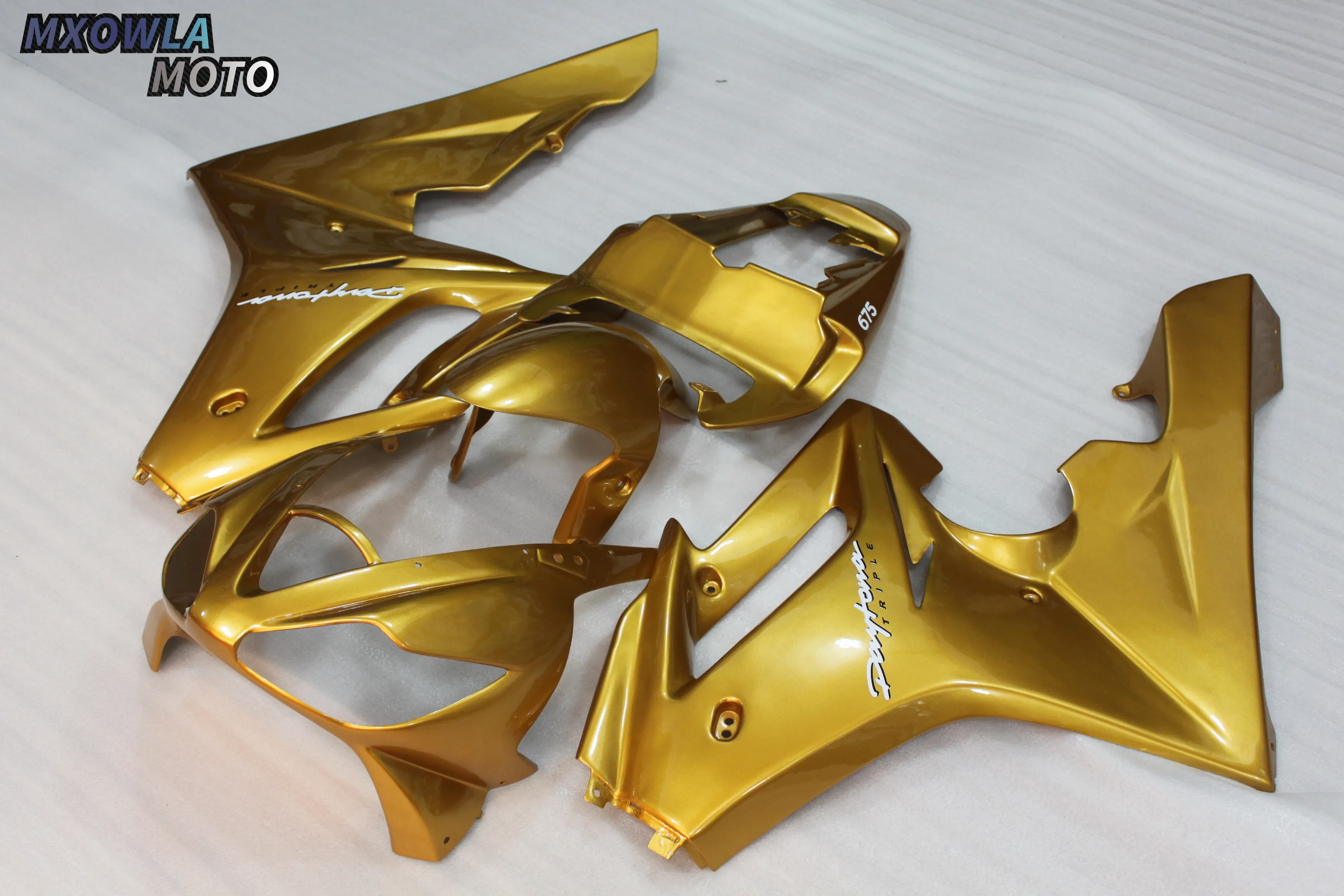 

Новый обтекатель для Daytona 675 06-08 обтекатель ABS под золото