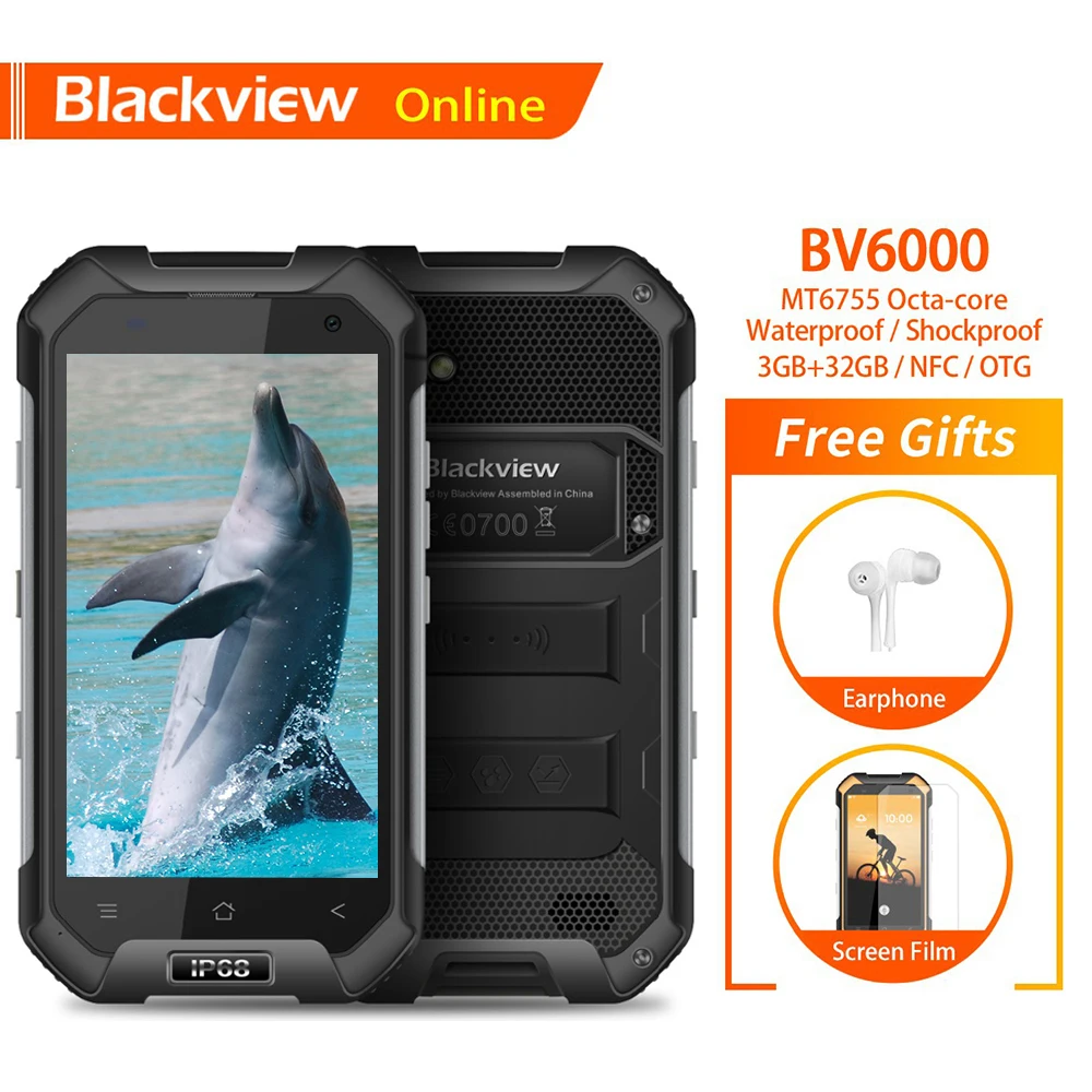 Blackview BV6000 IP68 Водонепроницаемый 4 7 дюймовый прочный смартфон 3 ГБ + 32 13.0MP камера 4500
