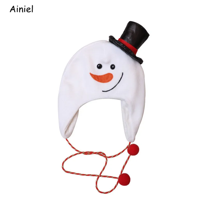 Шляпа Деда Мороза С Рождеством карнавальный костюм снеговик олень кепка теплая