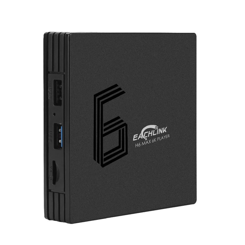 Смарт-ТВ приставка EACHLINK H6 MAX Android 9,0 Allwinner H6 4K медиаплеер 6K HDR H.265 BT4.1 4 GB/64 GB 2,4G/5G WiFi приставка android Smart