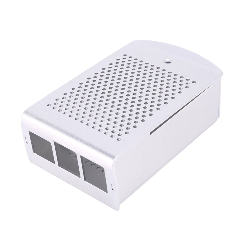 

Housing Aluminum Alloy Case Dual Mounting Plate Protective Shell Metal Enclosure Fit for Raspberry Pi 4 Model B