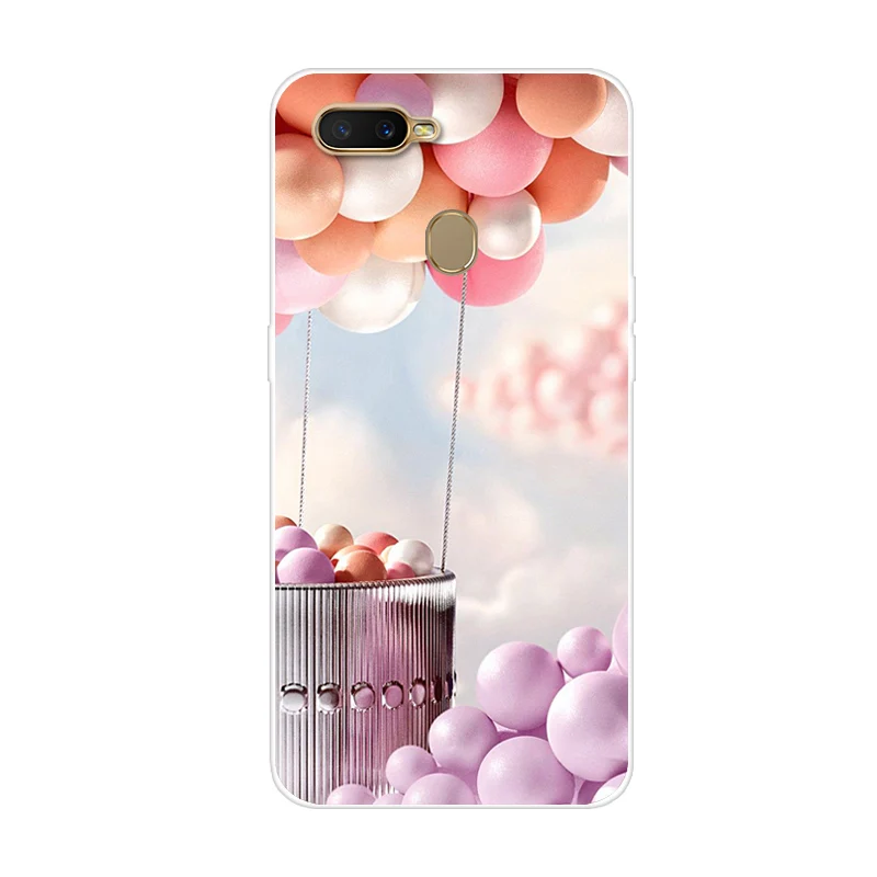 Чехол для OPPO A5S/AX5S 6 2 дюйма прозрачный мягкий чехол телефона из ТПУ с цветочным