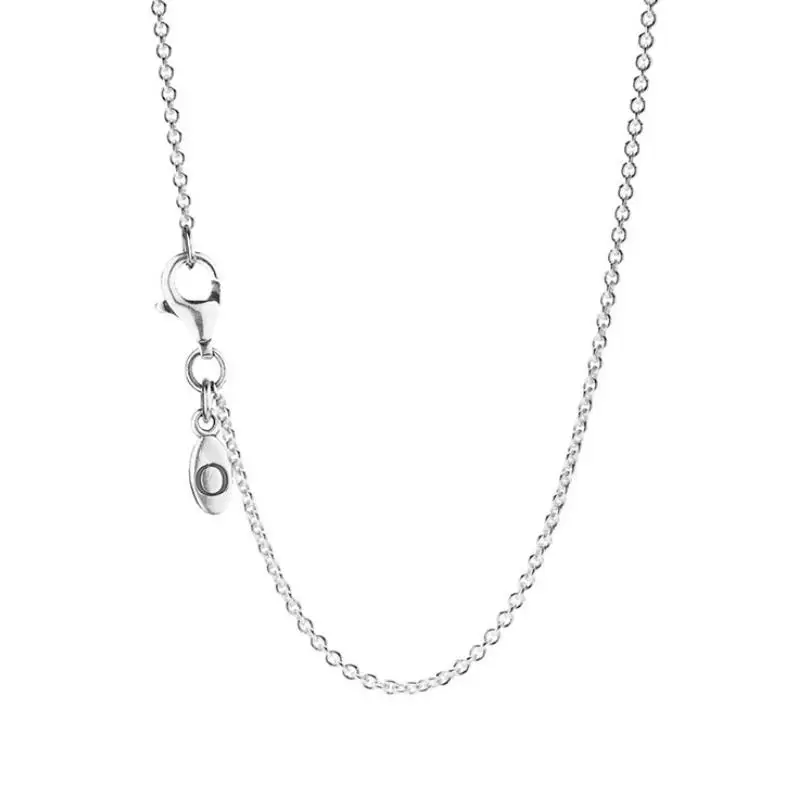 

Original 925 Sterling Silver Pan necklace Shiny Three Color Basic Pan necklace For Women Wedding Party Gift Fashion Jewelry