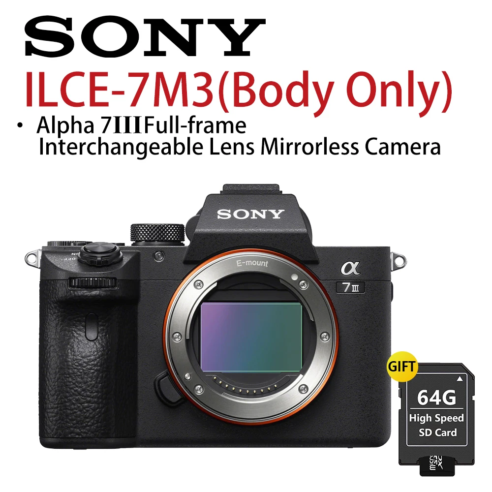 SONY ILCE-7M3 A7 A7M3 Alpha 7 III-полнокадровая Сменная линза беззеркальная камера |