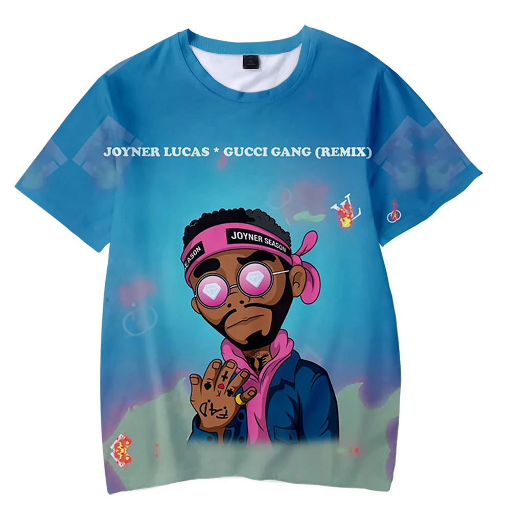 

Футболка Joyner Lucas детская с 3D принтом, модная летняя рубашка с коротким рукавом, Повседневная Уличная одежда в стиле хип-хоп, Лидер продаж