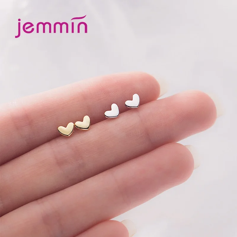 

Delicate 925 Sterling Silver Stud Earrings For Women Small Heart Rabbit Flower Pattern Earrings Lady Girl Korean Earings Gifts
