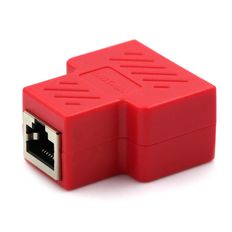 

1PC 1 To 2 Dual LAN Ethernet Socket Network Connections Splitter Adapter PCB Board Welding Blue Black Red RJ45 Splitter Adapter