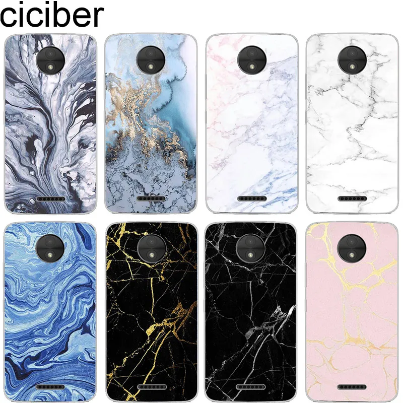 Чехол ciciber Marble для Motorola Moto C Z2 Z3 ONE P30 G4 G5 G5S G6 E3 E4 E5 Play Plus Power M X4 мягкие прозрачные