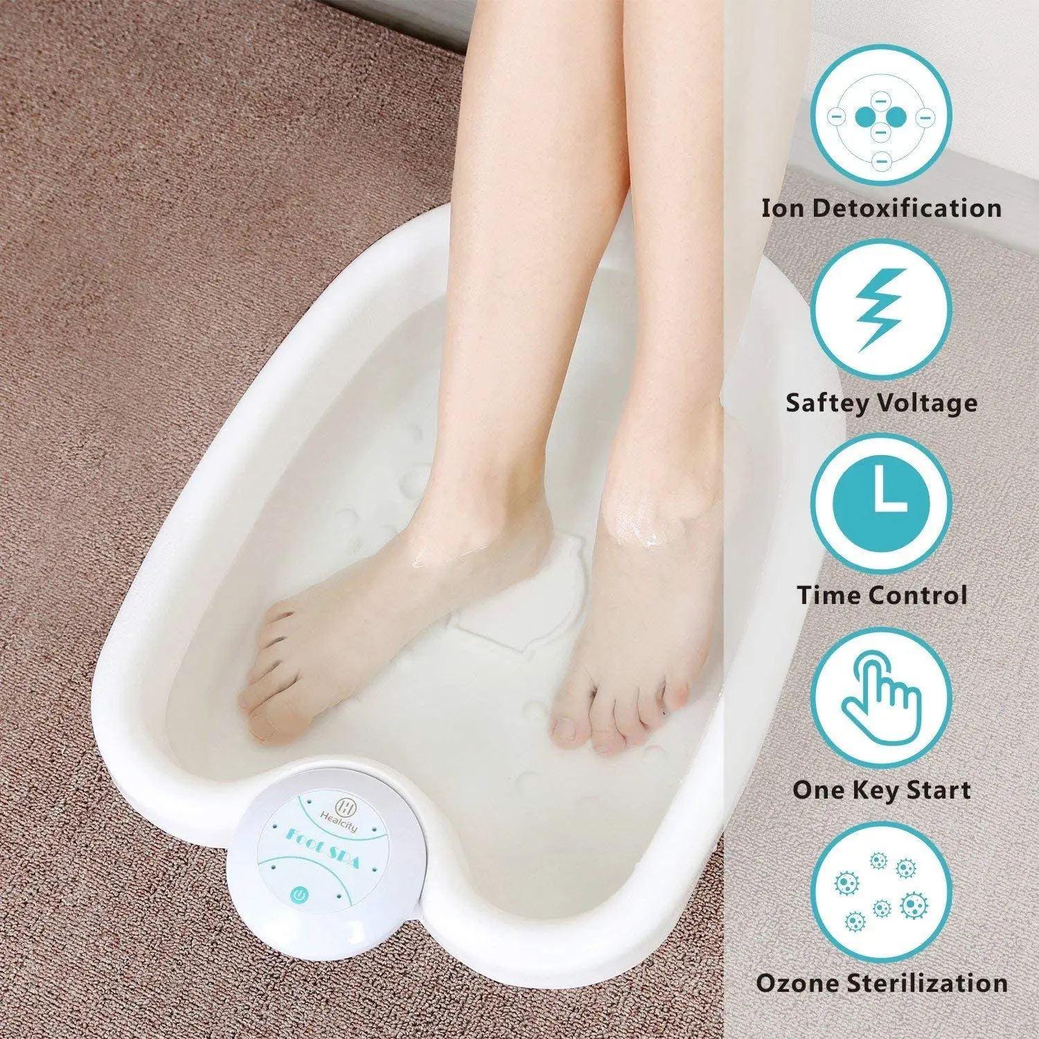 Foot Spa Bath Massager Machine Mini Detox Electric Cleanse Massage Health Products | Обустройство дома