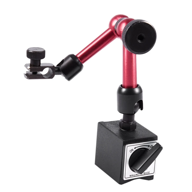 

Universal Dial Indicator On/Off Magnetic Base Stand Holder with Dial Indicator Gauge 0-10Mm Meter Precise 0.01 Resolution Concen