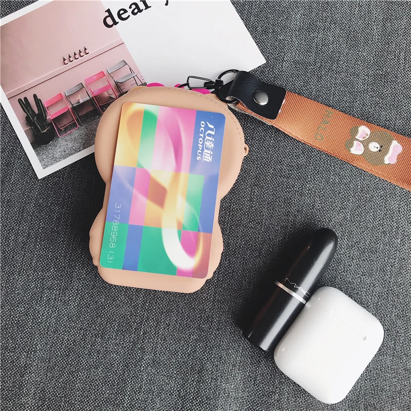 Мягкий силиконовый чехол для хранения наушников с объемным рисунком сумка