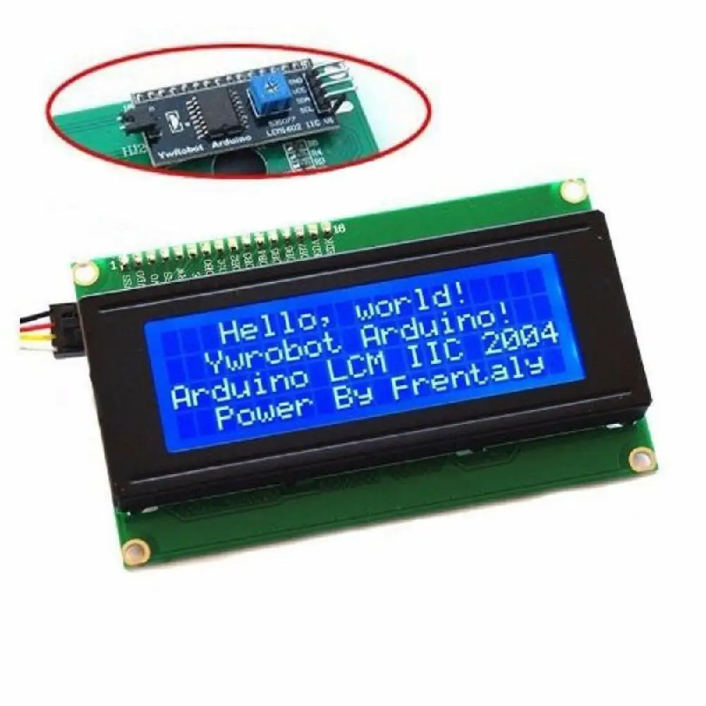 Синий последовательный ЖК модуль IIC/I2C/TWI 2004 204 20X4 для Arduino|Детали и аксессуары